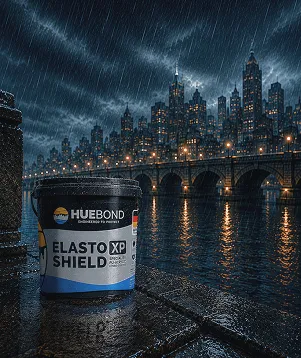 Huebond elastoshield product in rainy city